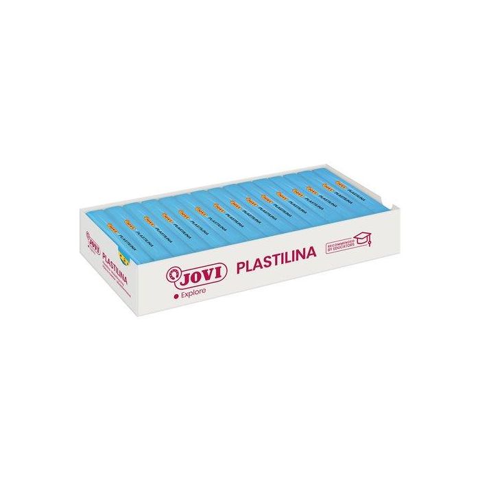 Jovi Plastilina School Pastilla 150 gr Azul Claro Caja 15 Ud