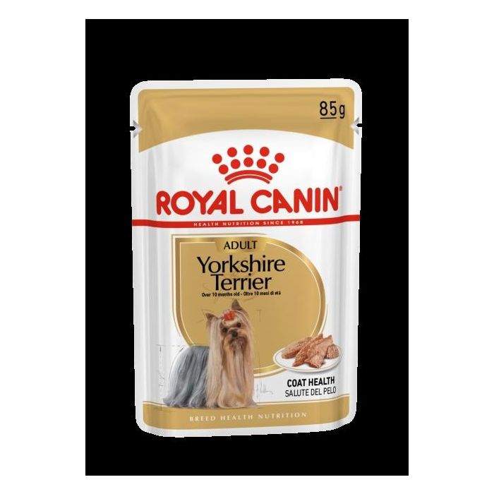 Royal Canin Yorkshire - Alimento húmedo para perros, 12 sobres de 85 g Royal Canin Yorkshire - Alimento húmedo para perros, 12 sobres de 85 g
