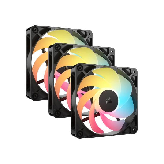 Corsair Ventilador RS120-R ARGB 12 cm Negro Pack 3 Piezas CO-9050196-WW Corsair Ventilador RS120-R ARGB 12 cm Negro Pack 3 Piezas CO-9050196-WW