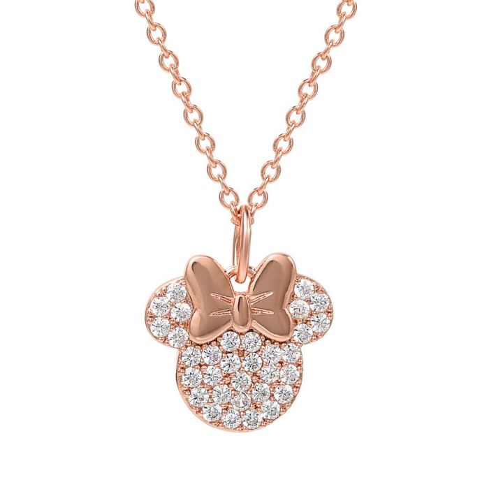 PEERS HARDY Colgante Minnie Disney con Cadena de Oro Rosa