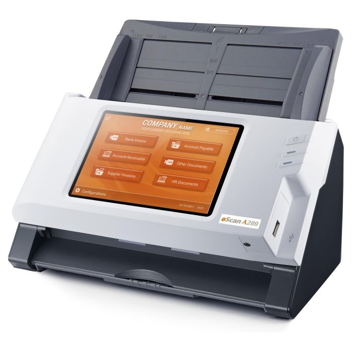 Plustek Escáner A280 Enterprise, Resolución 600x600 DPI, Escaneo Dúplex a Color, Velocidad 20 ppm, Pantalla 7" 6