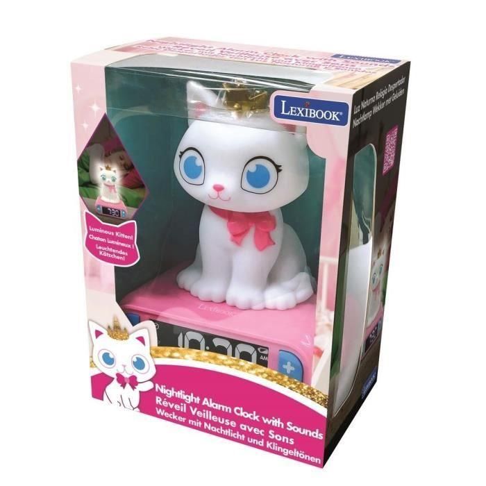 Despertador con luz nocturna de gato 3D y efectos de sonido 1 Despertador con luz nocturna de gato 3D y efectos de sonido 1