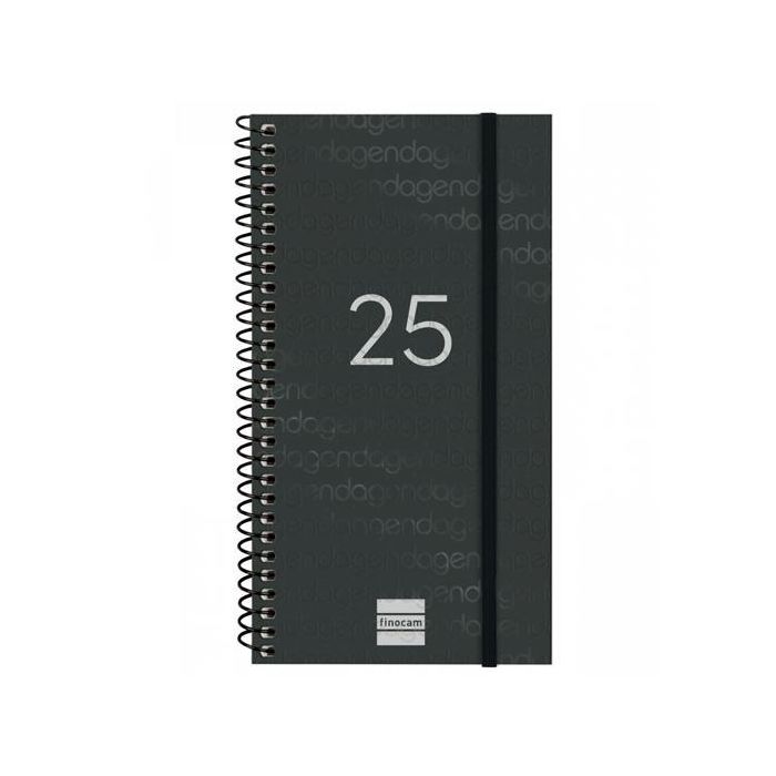 Finocam Agenda Anual Year Espiral E9-94x171 mm Svh Negro 2025 Finocam Agenda Anual Year Espiral E9-94x171 mm Svh Negro 2025
