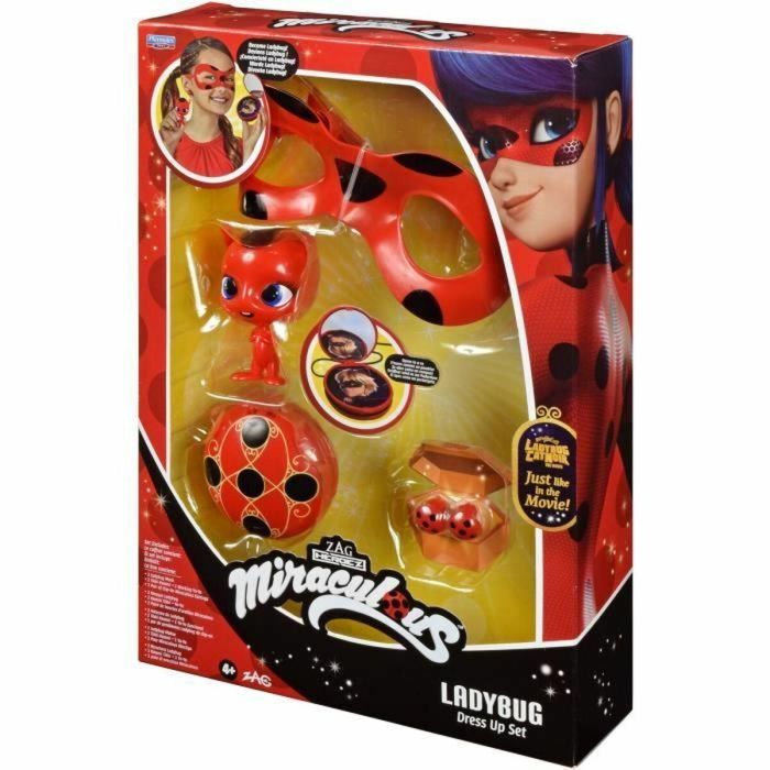 Bandai BAN3701405824044 Disfraz Ladybug Miraculous - Set de Transformación con Máscara de Espejo, Yoyo y Pendientes Kwami Tikki 1 Bandai BAN3701405824044 Disfraz Ladybug Miraculous - Set de Transformación con Máscara de Espejo, Yoyo y Pendientes Kwami Tikki 1
