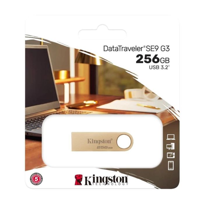 Memoria USB Kingston DataTraveler SE9 G3 256 GB Dorado 2 Memoria USB Kingston DataTraveler SE9 G3 256 GB Dorado 2