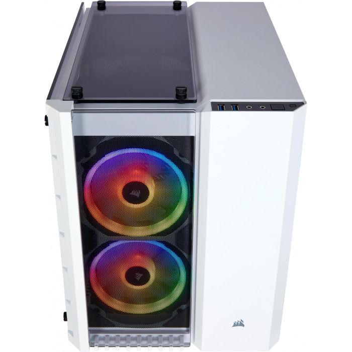 Corsair Torre PC Crystal Series 280X RGB con Ventana de Cristal Templado Blanca 25