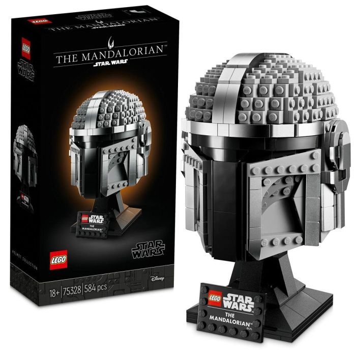 LEGO 75328 Star Wars The Mandalorian Helmet Kit de modelo coleccionable para construir, decorar y regalar para adultos 2