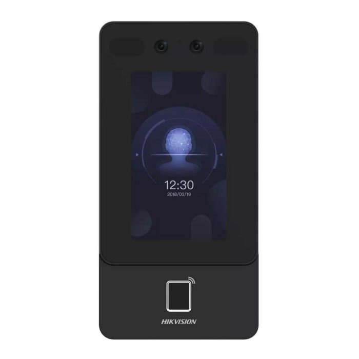 Hikvision Terminal Control Acceso y Presencia Reconocimiento Facial, Tarjetas Mifare, PIN, Pantalla Táctil 4.3" 3000 Usuarios