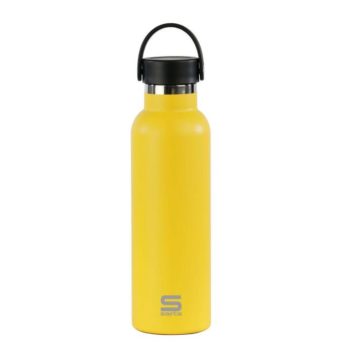 Botella termo 600 ml safta "amarillo" 25x7,3x7,3cm