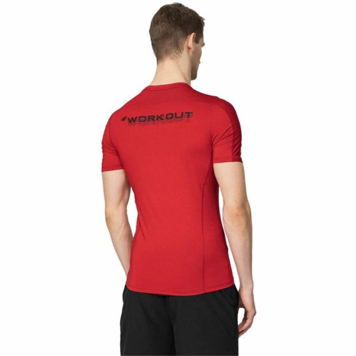 Camiseta de Manga Corta Hombre 4F Quick-Drying Rojo 2
