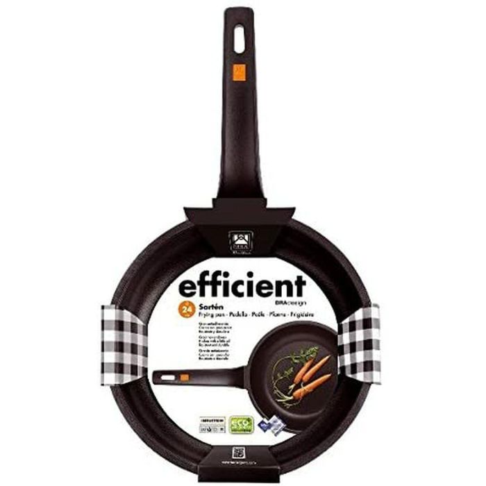 Sartén Wok BRA Sartén Efficient Negro Aluminio Ø 24 cm 6