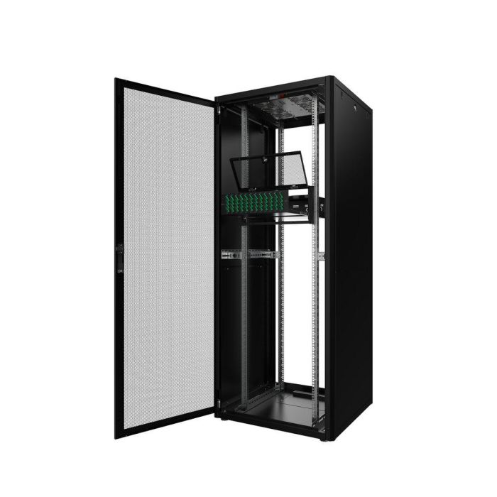 Lanview Panel de Seguridad de Montaje en Rack 8U y 19" para Servidores y Equipos de Red con Cierre y Llave 2