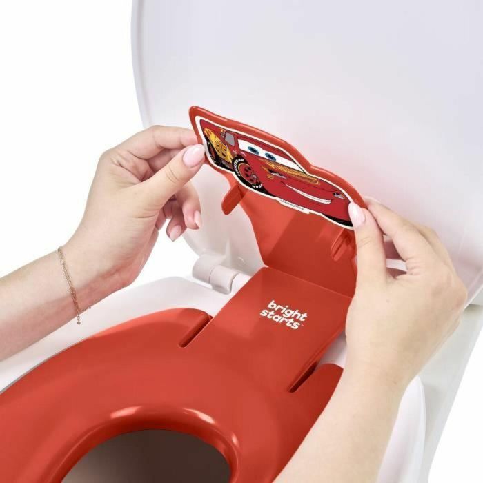 Bright Starts BRI0074451174412 Reductor Asiento Inodoro Infantil Adhesivo Universal Disney Baby Cars Instalación Rápida Semipermanente 1