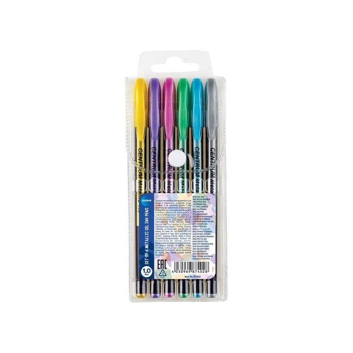 Roller Gel Centrum Metallic 1,0 Bolsa De 6 (Set de 40)