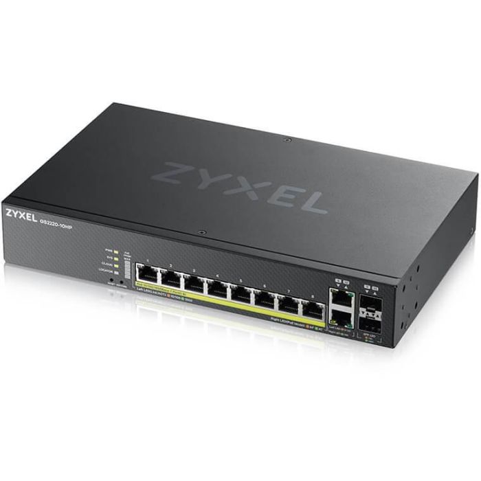 Zyxel GS2220-10HP-EU0101F Switch Gestionado L2 10 Puertos Gigabit Ethernet PoE con 2 Puertos SFP Combo, Montaje en Rack, Negro 3 Zyxel GS2220-10HP-EU0101F Switch Gestionado L2 10 Puertos Gigabit Ethernet PoE con 2 Puertos SFP Combo, Montaje en Rack, Negro 3