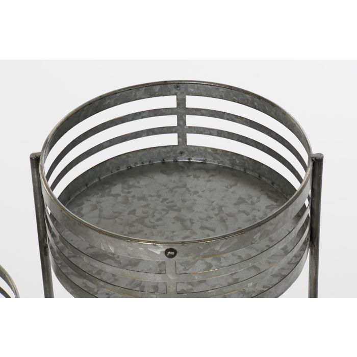 DKD Home Decor Macetero Loft de Hierro Gris, 35cm Largo x 47cm Ancho x 72cm Alto, 1.8 kg 1