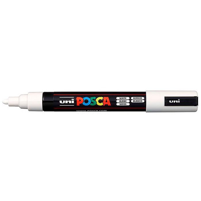 Rotulador Uni Posca Marcador De Pintura Blanco Punta Redonda 1,8 A 2,5 mm 6 unidades 1