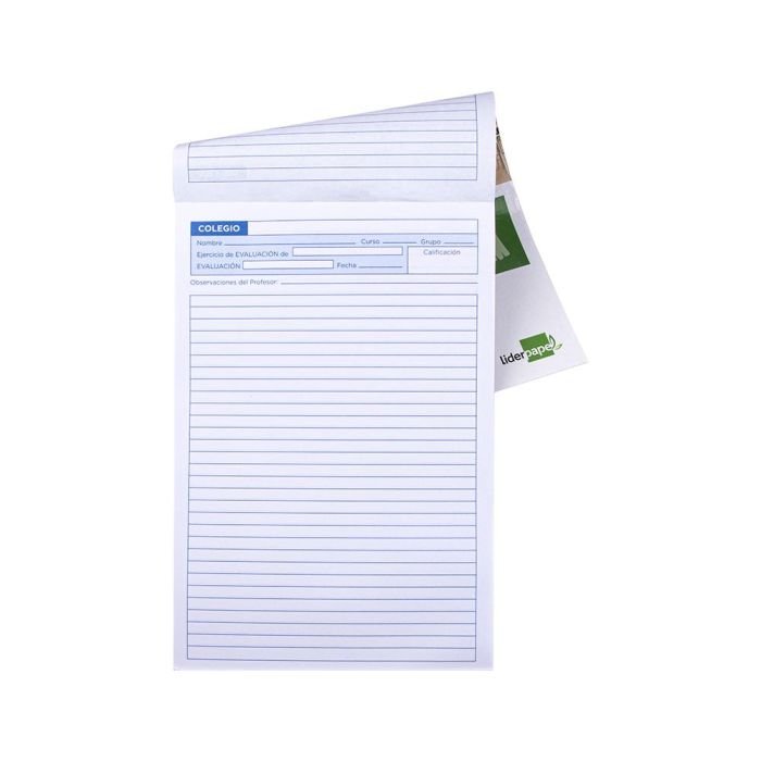 Bloc Examenes Liderpapel Horizontal Folio 40 Hojas 60 gr-M2 10 unidades 3