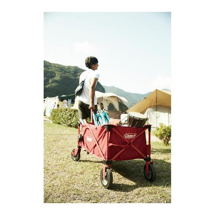 Coleman Bollerwagen de Camping Plegable con Ruedas, Capacidad 85 kg, Color Rojo, Modelo 2000035214