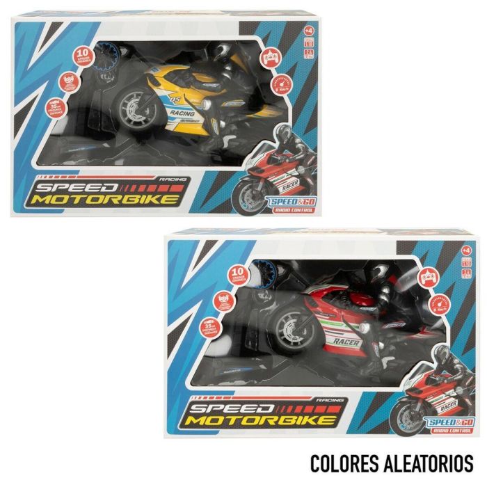 Moto Teledirigida Speed & Go Motocicleta 1:10 2 Unidades 1 Moto Teledirigida Speed & Go Motocicleta 1:10 2 Unidades 1