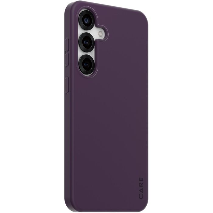 PanzerGlass CARE Fashionable Case Compatible Samsung Galaxy S25+ Plum Purple con Carga QI, Funda de Silicona Resistente a Golpes