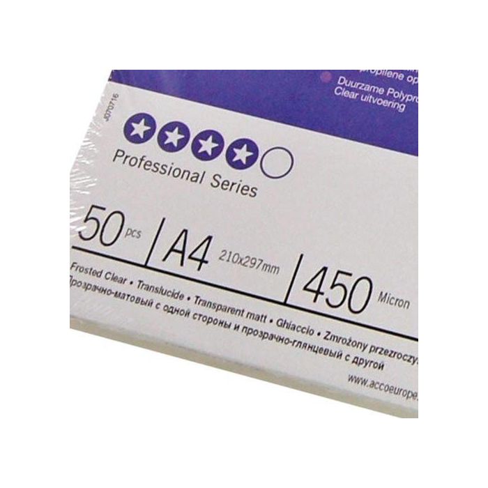 GBC Caja de 100 cubiertas de polipropileno A4 300 micras transparente IB386848 5