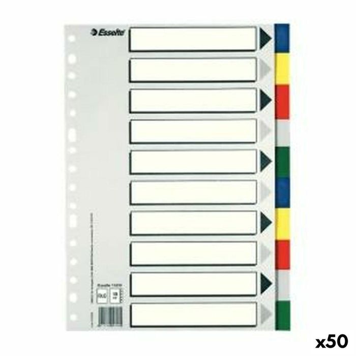 Separadores Esselte Multicolor 10 Hojas Din A4 (50 Unidades) Separadores Esselte Multicolor 10 Hojas Din A4 (50 Unidades)