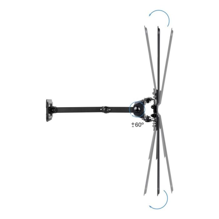 TOOQ SOPORTE PARED PANTALLAS 13-55" GIRA/INCLI NEGRO 2 TOOQ SOPORTE PARED PANTALLAS 13-55" GIRA/INCLI NEGRO 2