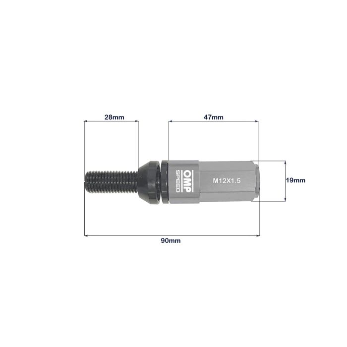 Omp Speed Juego De 20 Tornillos Con Protector De Aluminio De Colores M12x1.5 Llave De 17-19 Largo 28 mm Con Protector Gris OMPS09981204 1 Omp Speed Juego De 20 Tornillos Con Protector De Aluminio De Colores M12x1.5 Llave De 17-19 Largo 28 mm Con Protector Gris OMPS09981204 1