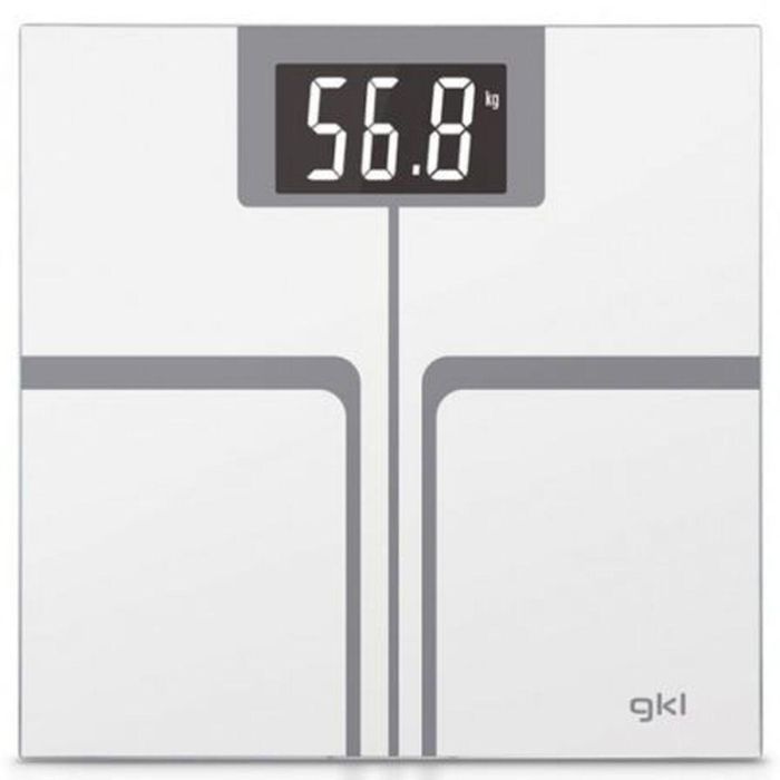 Báscula Digital de Baño GKL FITMAX WHITE 200 kg Blanco Poliéster