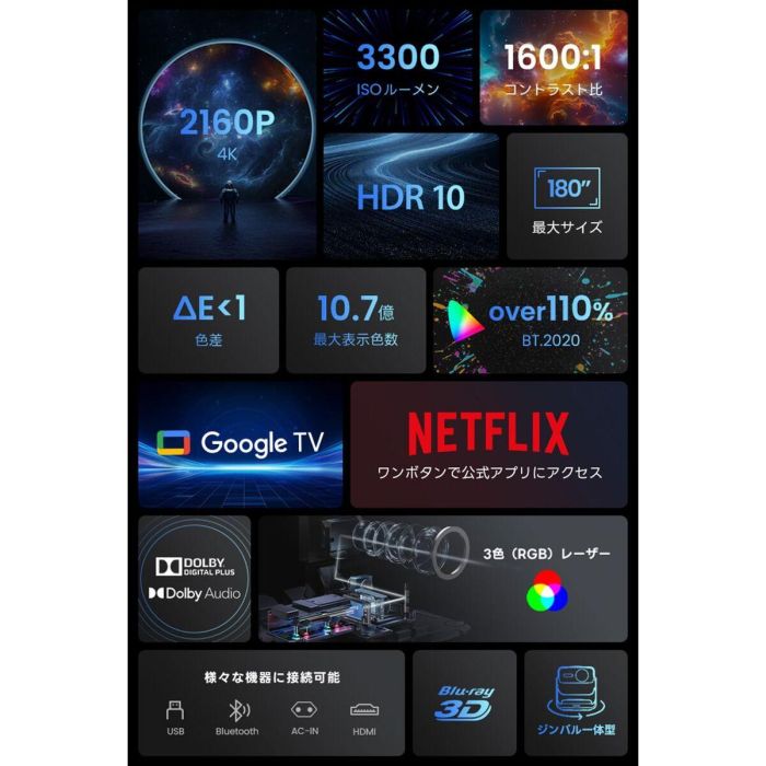 Proyector JMGO N1S ULTIMATE 4K 4K ANSI 3300 3840 x 2160 px 15 Proyector JMGO N1S ULTIMATE 4K 4K ANSI 3300 3840 x 2160 px 15