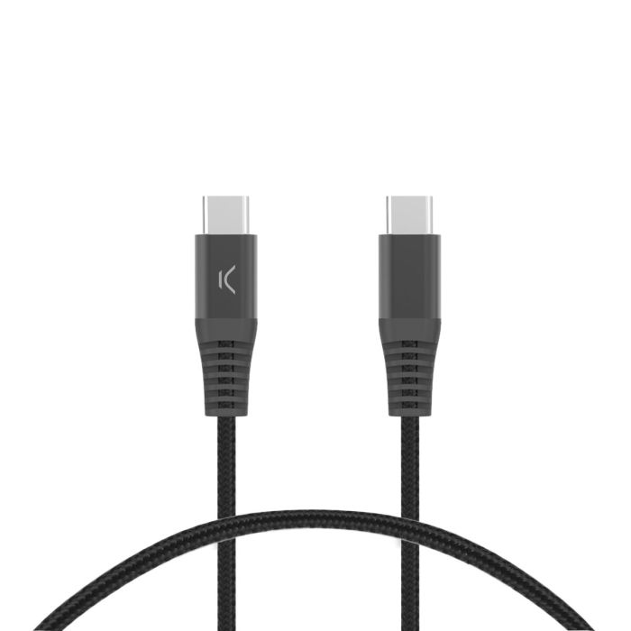 Cable USB-C a USB-C KSIX Negro