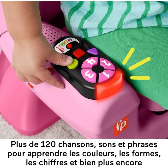 Fisher-Price JFF07 Río y Aprende Silla Electrónica Rosa de Aprendizaje Progresivo para Bebés 2