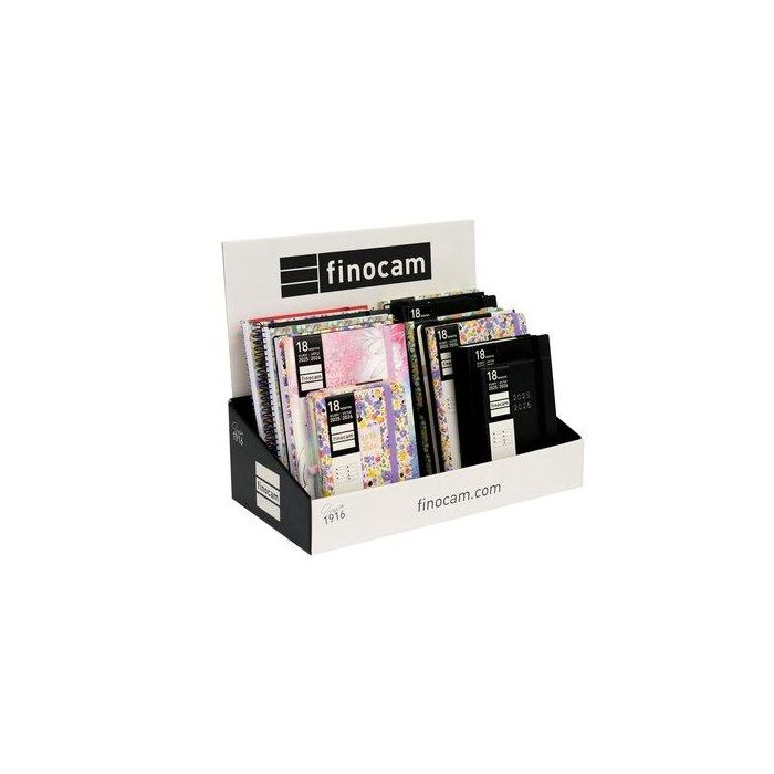 Agenda Anual (2025-26) Finocam 18 Meses Internacional Surtido Expositor De 16