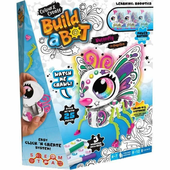 Crayola CRA8720077303669 Mariposa Robot Interactiva para Colorear, Crear, Construir y Personalizar - Edades 4+ Crayola CRA8720077303669 Mariposa Robot Interactiva para Colorear, Crear, Construir y Personalizar - Edades 4+