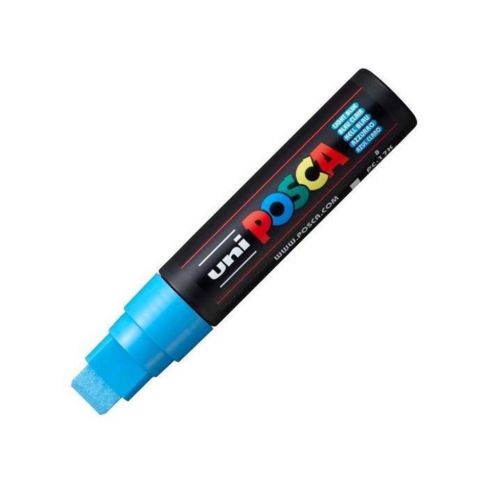 Posca Marcador Pc-17K No Permanente Punta Biselada 15 mm Azul Claro