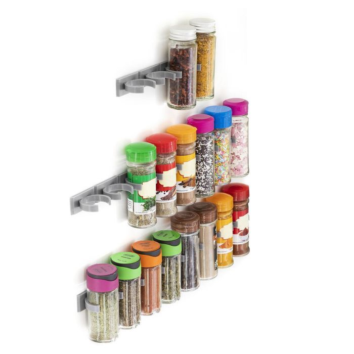 Organizador de Especias Adhesivo y Divisible Jarlock x20 InnovaGoods 2 Organizador de Especias Adhesivo y Divisible Jarlock x20 InnovaGoods 2