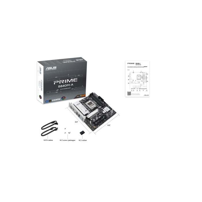 ASUS PRIME B840M-A-CSM Zócalo AM5 micro ATX 4 ASUS PRIME B840M-A-CSM Zócalo AM5 micro ATX 4