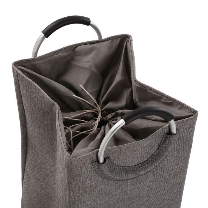 Cesto para la Ropa Sucia Versa Gris Aluminio Polipropileno EVA 36 X 55 X 30 CM 1 Cesto para la Ropa Sucia Versa Gris Aluminio Polipropileno EVA 36 X 55 X 30 CM 1