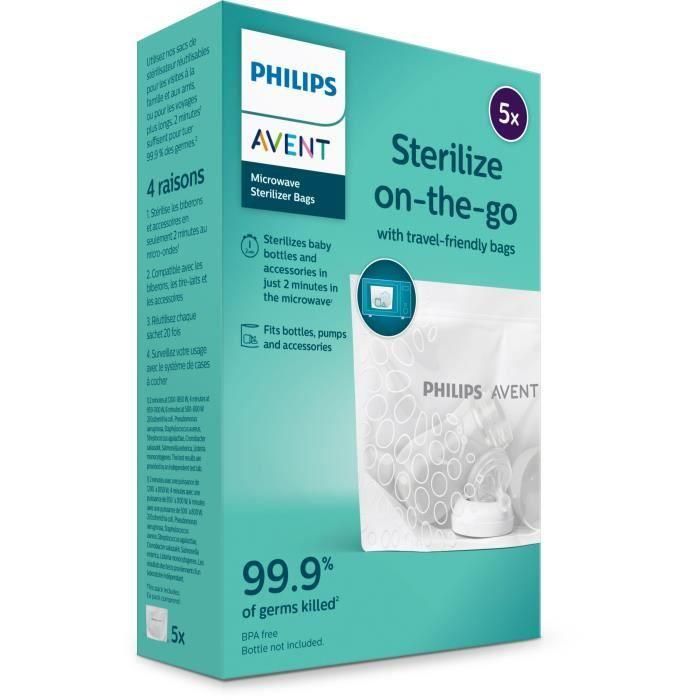 Bolsas de esterilización - PHILIPS AVENT - Microondas - 5 bolsas 2 Bolsas de esterilización - PHILIPS AVENT - Microondas - 5 bolsas 2