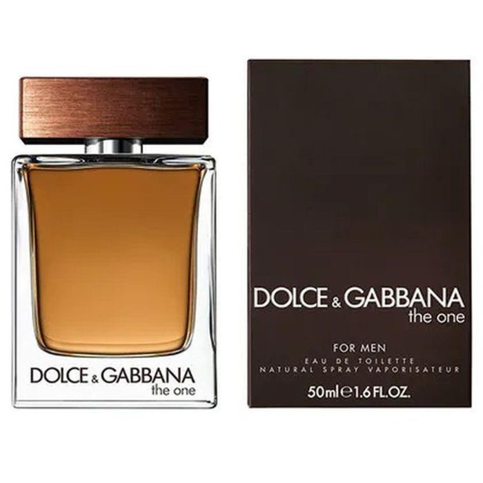 Dolce & Gabbana THE ONE FOR MEN Eau de Toilette Vaporizador 50 ml para Hombre - Fragancia Aromática Especiada, Aroma Seductor