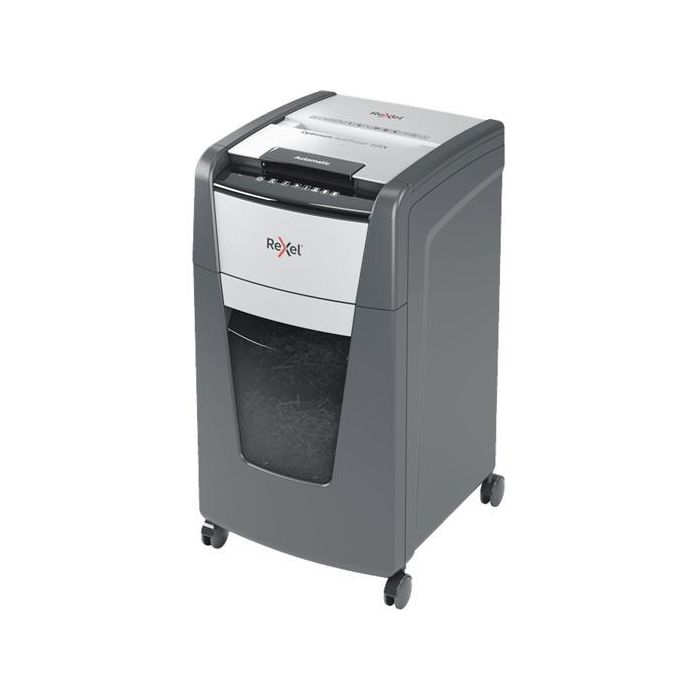 Rexel Destructora Automática Optimum Auto + 225X Corte Partículas P-4 4x26 mm Antiatasco Negro Rexel Destructora Automática Optimum Auto + 225X Corte Partículas P-4 4x26 mm Antiatasco Negro