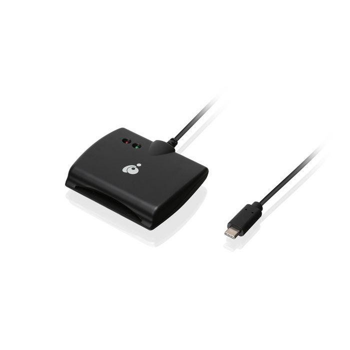 IOGEAR Lector de Tarjetas Inteligentes CAC PIV USB-C TAA, 825kbps, Acceso Seguro, Minimiza Errores Desalineación