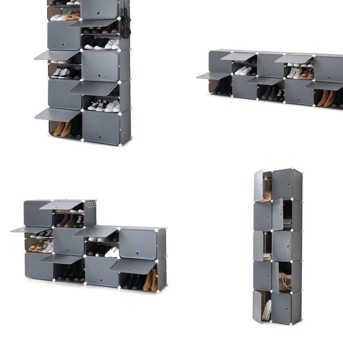 Zapatero Modular Portátil InnovaGoods Gris 10