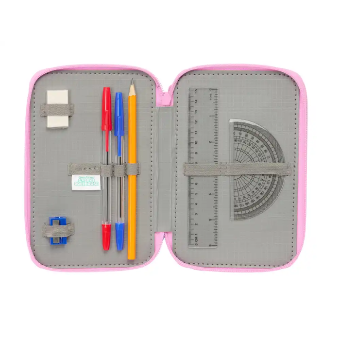 Safta Plumier Triple Gabby's Dollhouse 37 Piezas 12,5x19,5x5,5cm 3