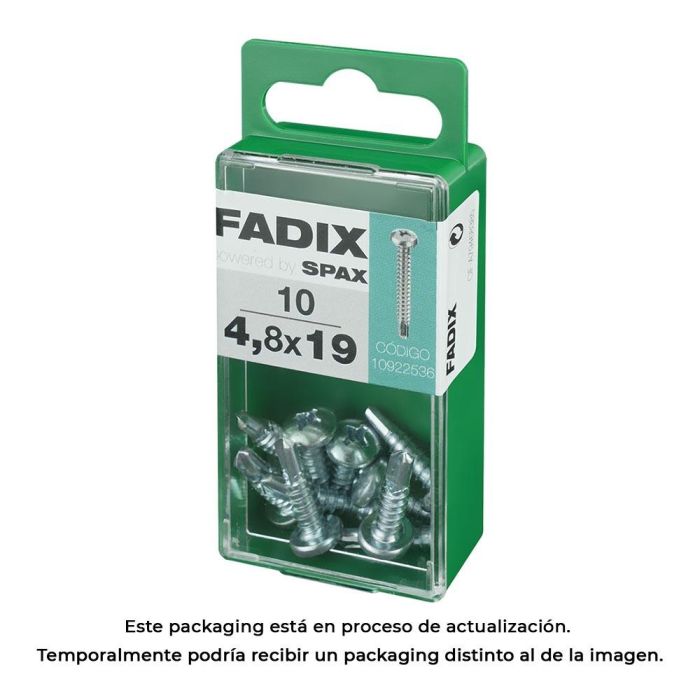 Fadix 10922536 Tornillo Rosca Chapa Redonda Autotaladrante 4.8x19mm Caja 10 Unidades 0 Fadix 10922536 Tornillo Rosca Chapa Redonda Autotaladrante 4.8x19mm Caja 10 Unidades 0