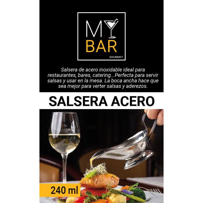 Inde Salsera Acero Inoxidable 240 ml 21x9.6x10 cm 8