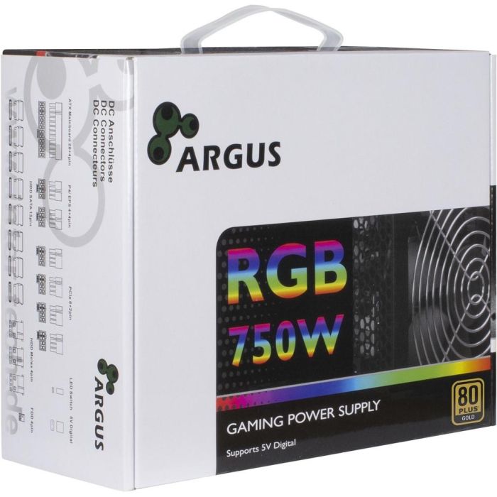 Inter-Tech Argus RGB-750W CM II Fuente de Alimentación 750W 80+ Gold Semimodular ATX 2