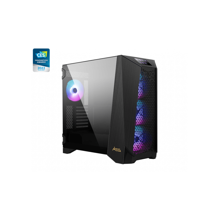 MSI MEG PROSPECT 700R Carcasa Midi Tower Negro con Iluminación RGB, Ventana Lateral, Soporte para ATX, micro ATX, Mini-ITX - Ref. 306-7G15R21-W57 MSI MEG PROSPECT 700R Carcasa Midi Tower Negro con Iluminación RGB, Ventana Lateral, Soporte para ATX, micro ATX, Mini-ITX - Ref. 306-7G15R21-W57