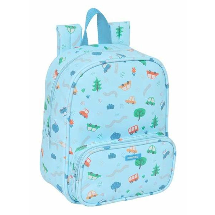 Mochila Escolar Safta 22 x 27 x 10 cm Coches